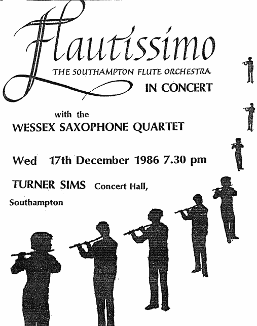 Poster for 17th December 1986 concert